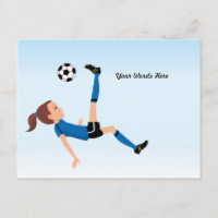 Girl Soccer Invitation for a Match Briefkaart