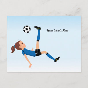 Girl Soccer Invitation for a Match Briefkaart