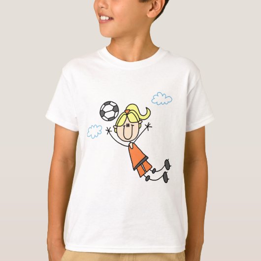 Girl Soccer Jump Tshirts en Gifts (Voorkant)