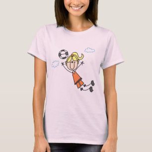 Girl Soccer Jump Tshirts en Gifts