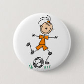 Girl Soccer Player Button (Voorkant)