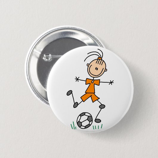 Girl Soccer Player Button (Voorkant /achterkant)