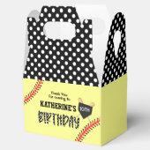 Girl Softball Birthday Party Bedankdoosjes (Geopend)