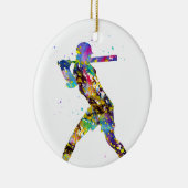 Girl Softball Player Keramisch Ornament (Rechts)