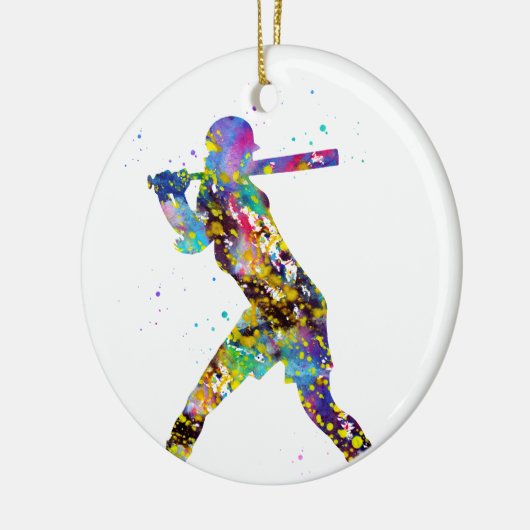 Girl Softball Player Keramisch Ornament (Links)