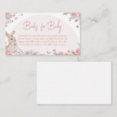 Girl Some Bunny Baby shower Boeken voor Baby Informatiekaartje (Voorkant / Achterkant)