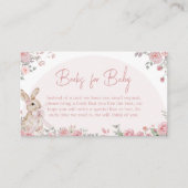 Girl Some Bunny Baby shower Boeken voor Baby Informatiekaartje (Voorkant)