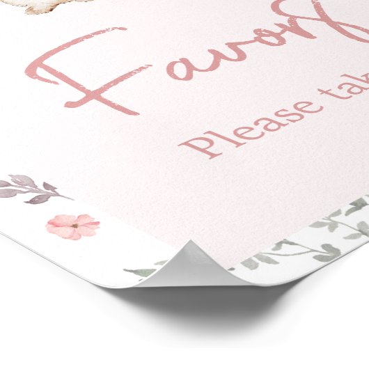 Girl Some Bunny Baby shower Favors Poster (Hoek)