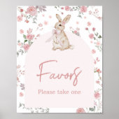 Girl Some Bunny Baby shower Favors Poster (Voorkant)