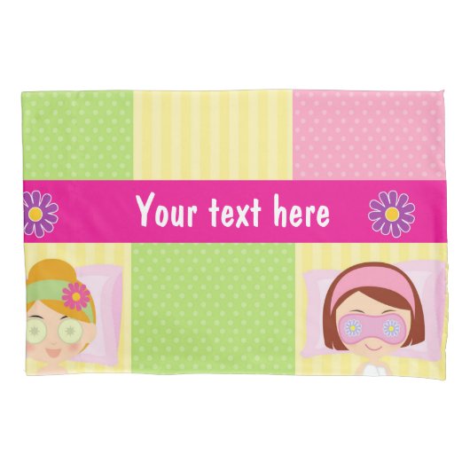Girl Spa Birthday Party Guest Favor Kussensloop (Voorkant)