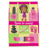 Girl Spa Birthday Party Guest Favor Medium Cadeauzakje (Voorkant)