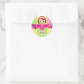 Girl Spa Birthday Party Guest Favor Ronde Sticker (Tas)