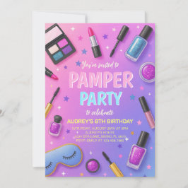 Girl Spa Pamper Party Birthday Invitation Kaart