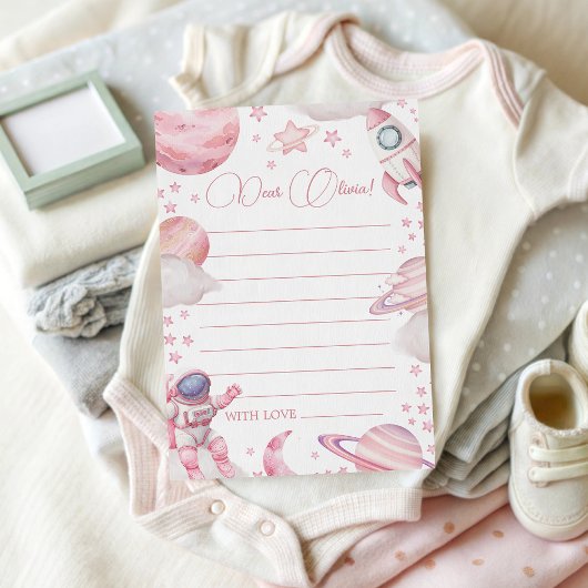 Girl Space Birthday Time Capsule Card Kaart