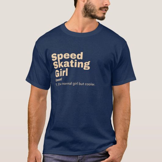 Girl - Speed Skating T-shirt (Voorkant)