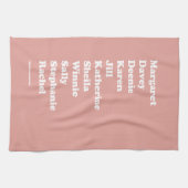 Girl Squad Tea Towel (roze) Theedoek (Horizontaal)