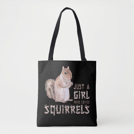 Girl Squirrel Lover Tote Bag (Voorkant)