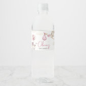 Girl Storck Special Delivery Baby shower Waterfles Etiket (Voorkant)