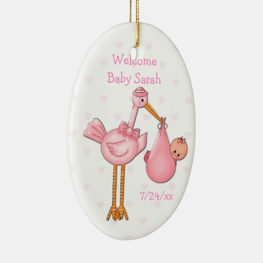 Girl Stork Ornament (Rechts)