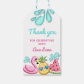 Girl Summer Beach Birthday Favor Cadeaulabel (Voorkant)