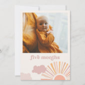 Girl Sun Maandelijks Banner - Vijf maanden Kaart (Voorkant)