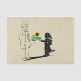 Girl Sunflower-papier Tissuepapier