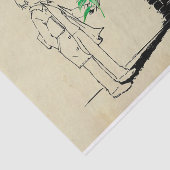 Girl Sunflower-papier Tissuepapier (Detail)