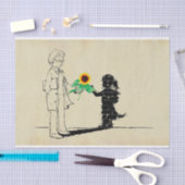 Girl Sunflower-papier Tissuepapier (Craft)