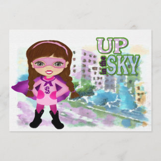Girl Super Hero Uitnodiging