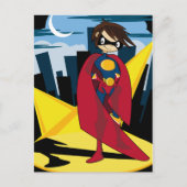 Girl Superheld Briefkaart (Voorkant)