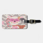 Girl Superheld Bunny Bagagelabel (Voorkant horizontaal)