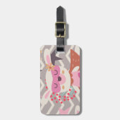 Girl Superheld Bunny Bagagelabel (Voorkant verticaal)