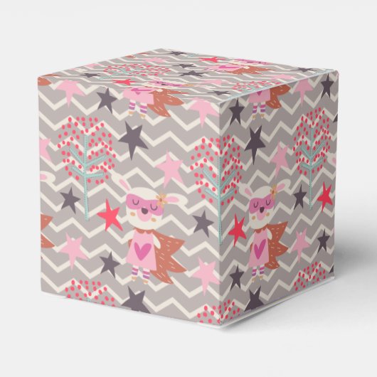 Girl Superheld Bunny Bedankdoosjes (Achterkant)