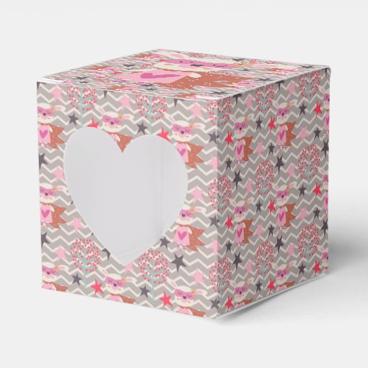 Girl Superheld Bunny Bedankdoosjes (Voorkant Zijde)