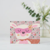 Girl Superheld Bunny Briefkaart (Staand voorkant)