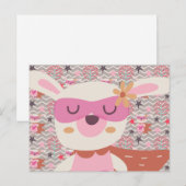 Girl Superheld Bunny Briefkaart (Voorkant / Achterkant)