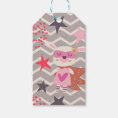 Girl Superheld Bunny Cadeaulabel (Voorkant)