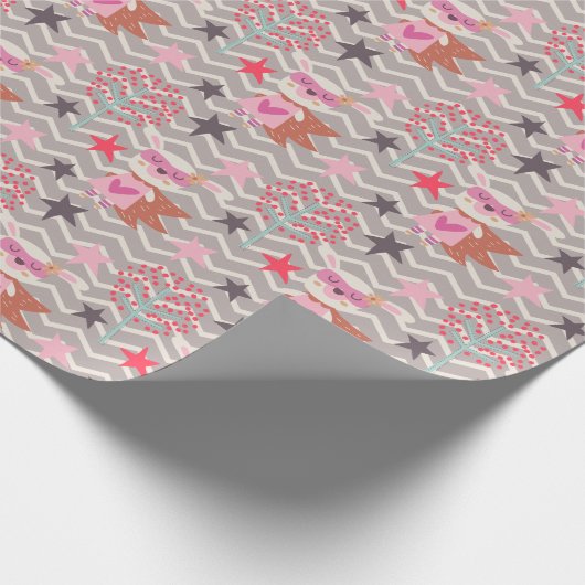 Girl Superheld Bunny Cadeaupapier (Hoek)