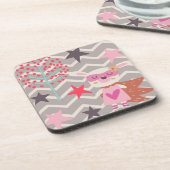 Girl Superheld Bunny Drankjes Onderzetter (Linkerzijde)