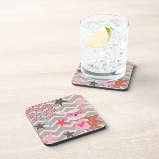 Girl Superheld Bunny Drankjes Onderzetter (Rechterzijde)