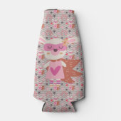 Girl Superheld Bunny Flesjeskoeler (Voorkant)