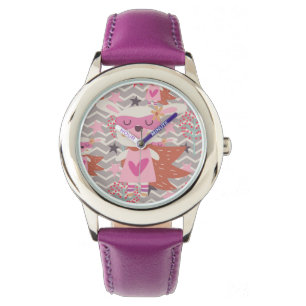 Girl Superheld Bunny Horloge