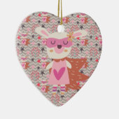 Girl Superheld Bunny Keramisch Ornament (Rechts)