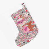 Girl Superheld Bunny Kleine Kerstsok (Achterkant (Hangend))