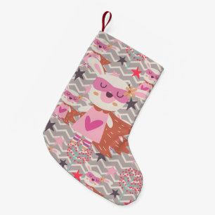 Girl Superheld Bunny Kleine Kerstsok