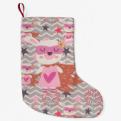 Girl Superheld Bunny Kleine Kerstsok (Voorkant)