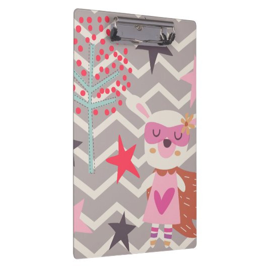 Girl Superheld Bunny Klembord (Rechts)