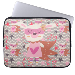 Girl Superheld Bunny Laptop Sleeve
