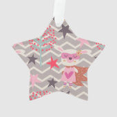 Girl Superheld Bunny Ornament (achterkant)