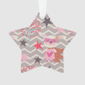 Girl Superheld Bunny Ornament (voorkant)